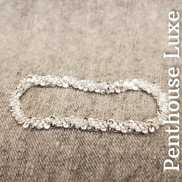 Flexible Silver Twist Chain Ring - Picture 2 of 4